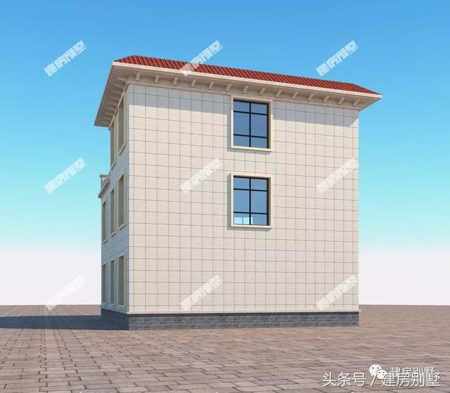 帶飄窗和大露臺的三層簡約別墅圖，這么好的房子讓你無可挑剔