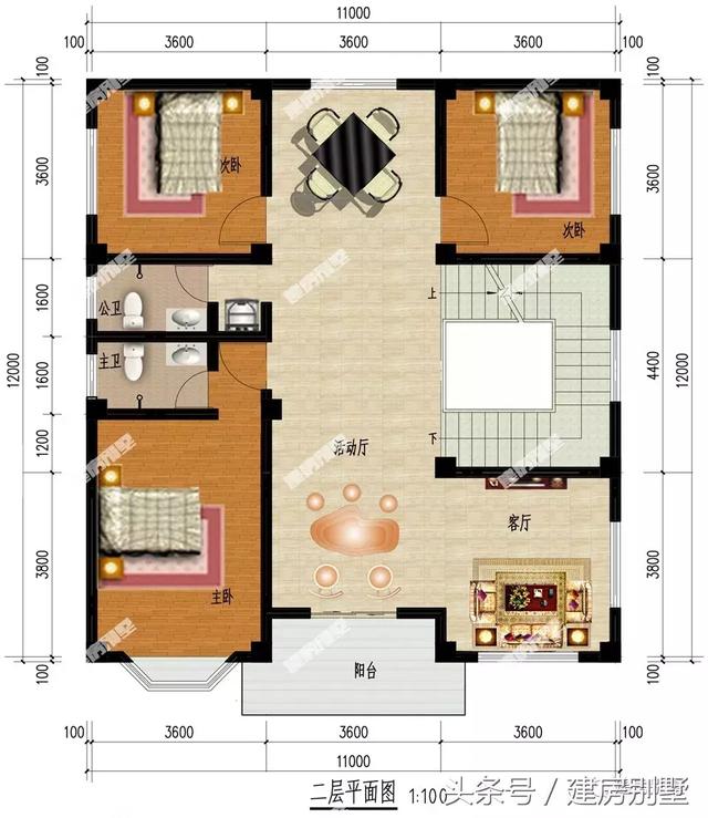 帶飄窗和大露臺的三層簡約別墅圖，這么好的房子讓你無可挑剔