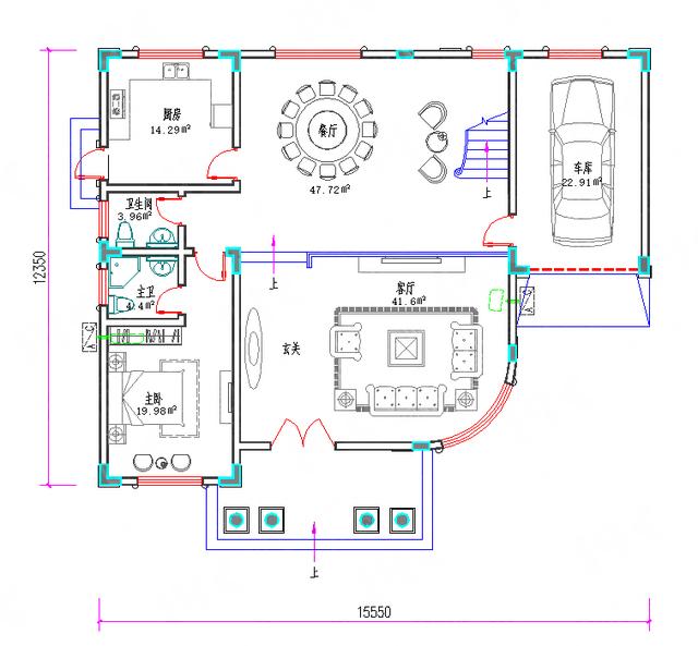 全套Cad復式四層豪華歐式城堡別墅施工圖，外觀大氣，你想要的應有盡有