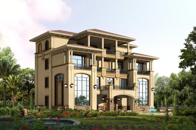 村長家的豪華歐式別墅，和鄰居家的土別墅真是沒法比！圖紙齊全！