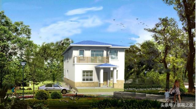 鄉(xiāng)村二層清新小別墅設(shè)計(jì)圖+效果圖