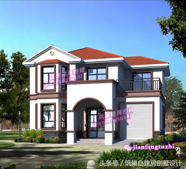 中西結合二層別墅設計圖，造價25萬，戶型實用布局完美適合農村