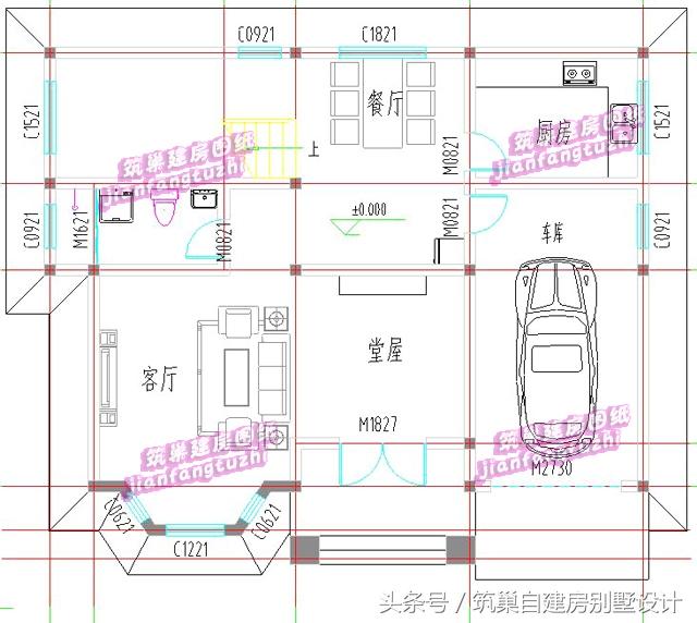 中西結合二層別墅設計圖，造價25萬，戶型實用布局完美適合農村
