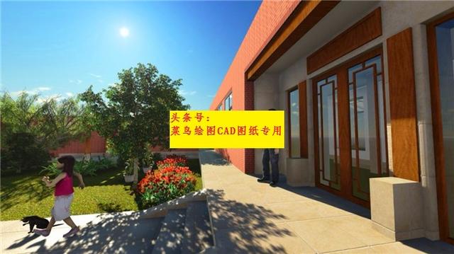 26萬建一層紅磚中式院子別墅，外觀造型簡約沉穩，布局緊湊合理