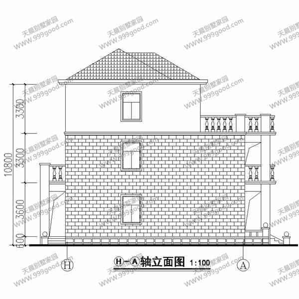 農村別墅設計圖，13.4X11.8米挑空，剛陽美中的曲線美！