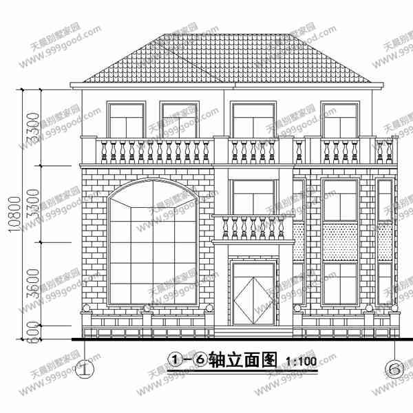 農村別墅設計圖，13.4X11.8米挑空，剛陽美中的曲線美！