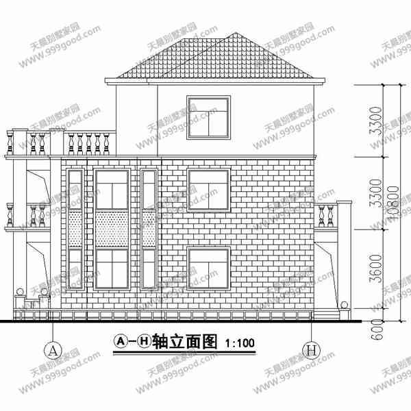 農村別墅設計圖，13.4X11.8米挑空，剛陽美中的曲線美！