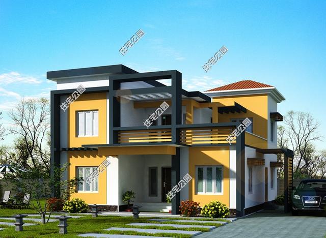 新農村別墅戶型11X11米，90后最愛現代戶型，含平面圖