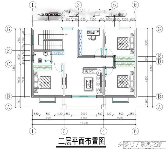 新農村二層別墅設計圖及效果圖