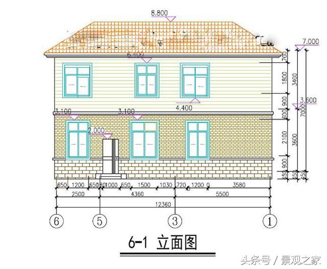 新農村二層別墅設計圖及效果圖