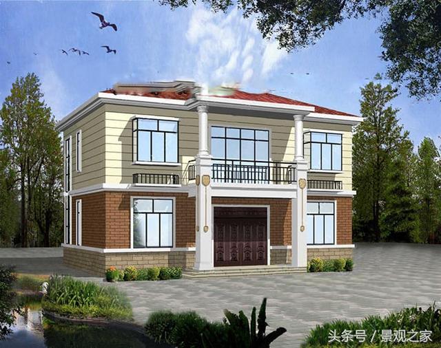 新農村二層別墅設計圖及效果圖