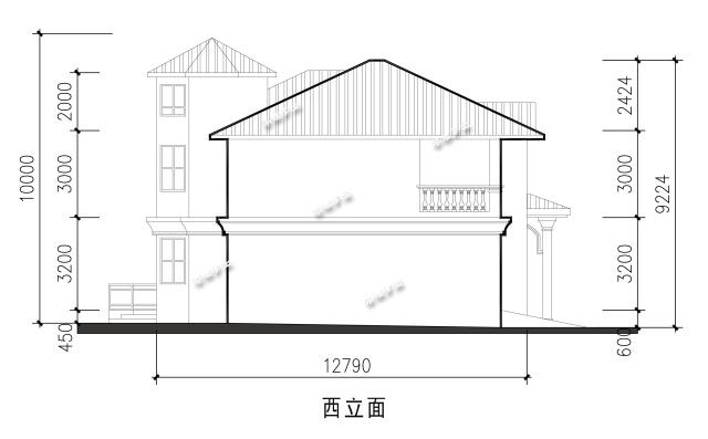 14.3x12.8米二層歐式別墅設計