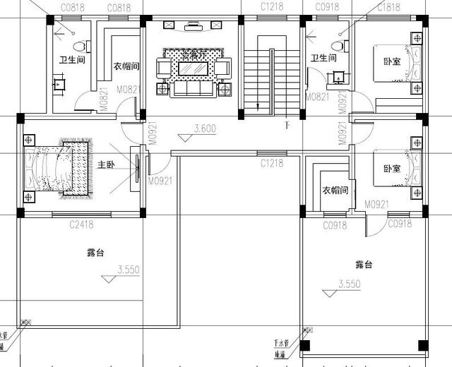 農村3合院戶型16.5X12.5米，有堂屋，這才是農村別墅！