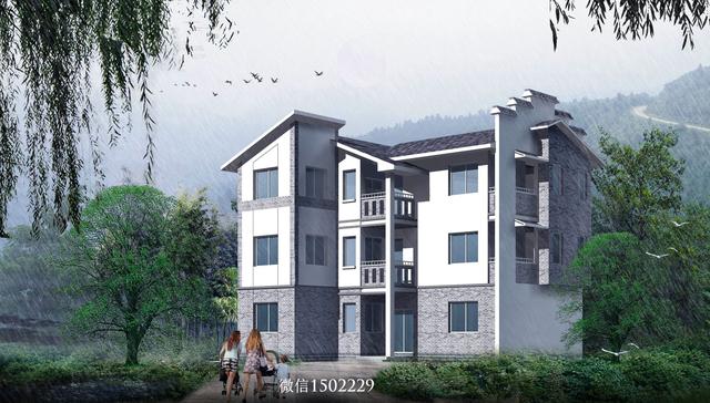 農村小別墅設計圖 新農村三層住宅設計圖 兩層自建別墅施工圖紙