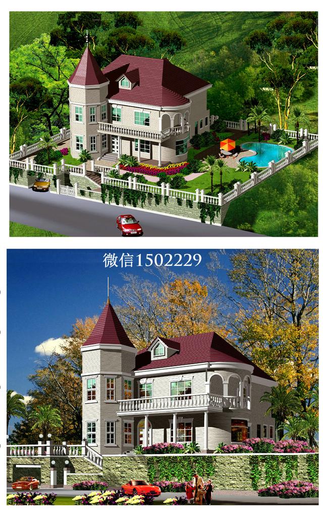 農村小別墅設計圖 新農村三層住宅設計圖 兩層自建別墅施工圖紙