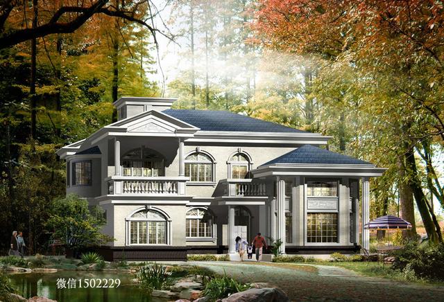 農村小別墅設計圖 新農村三層住宅設計圖 兩層自建別墅施工圖紙