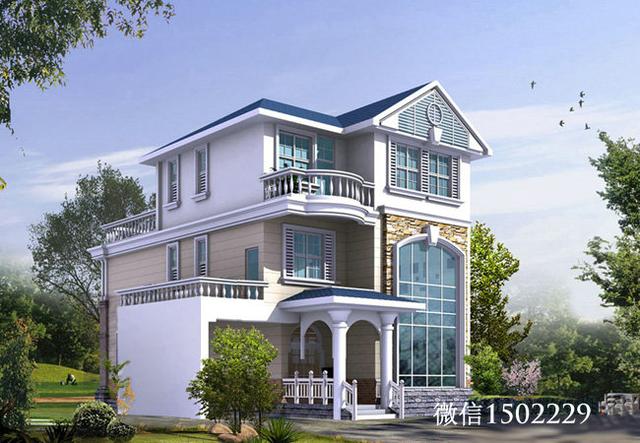 農村小別墅設計圖 新農村三層住宅設計圖 兩層自建別墅施工圖紙