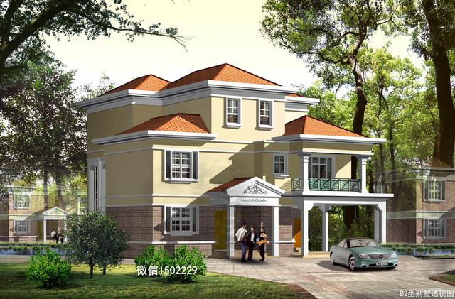 農村小別墅設計圖 新農村三層住宅設計圖 兩層自建別墅施工圖紙