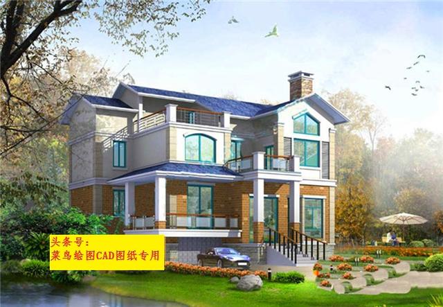 26萬建3層別墅！農村簡約型別墅，玄關，景觀臺，曬臺，雜物間