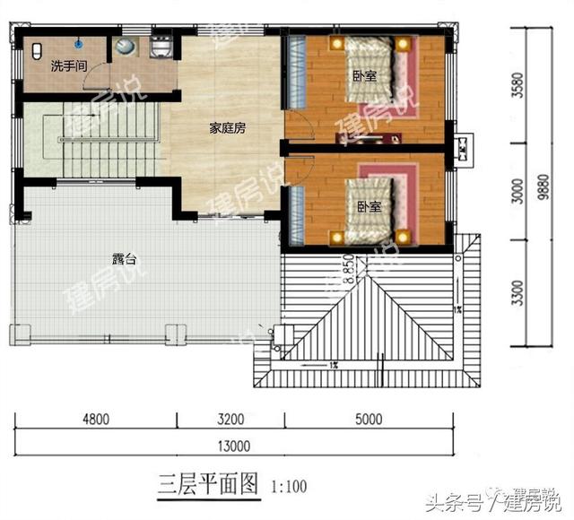 老村長建造這款三層精美鄉村別墅，建房審批人員看了都稱贊