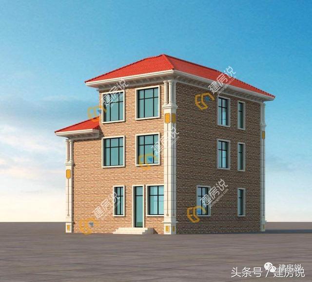 老村長建造這款三層精美鄉村別墅，建房審批人員看了都稱贊