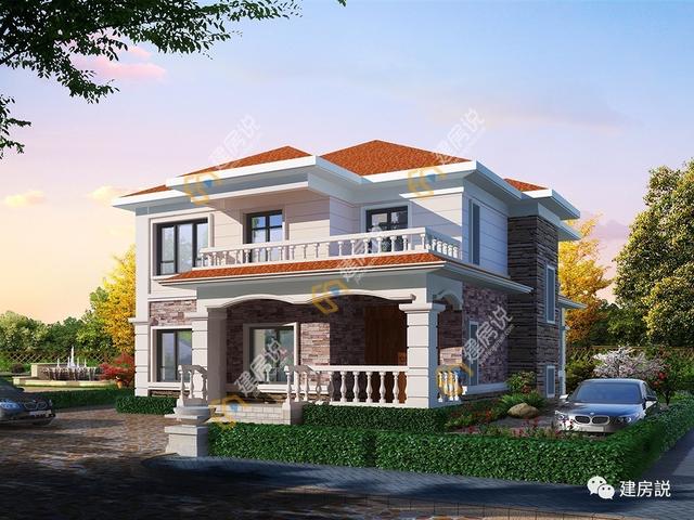 二層現代農村別墅，外觀漂亮，室內布局更注重居住品質