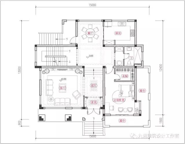 這樣的房子在村里很霸氣，15×13.9米帶車庫三層民宅！