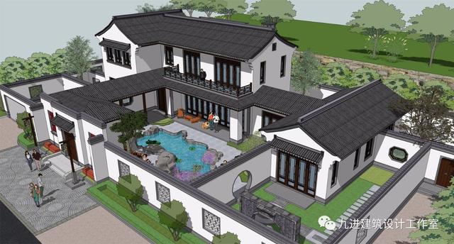 牛！自建中式合院民宅，也能蓋出如此美輪美奐的場景畫面