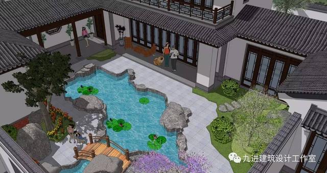 牛！自建中式合院民宅，也能蓋出如此美輪美奐的場景畫面