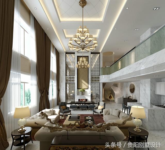 土豪自建別墅裝修效果圖太華麗，比城里的那些別墅樓盤強多了