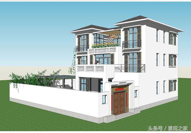 新農村自建房別墅圖紙 帶效果圖平面圖