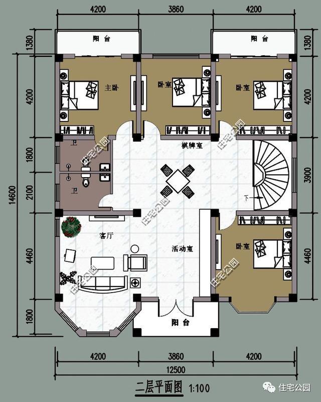2套實用別墅，每套6個臥室，簡單、實用！