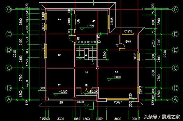 帶車庫三層房屋設(shè)計(jì)圖紙，新農(nóng)村自建房屋