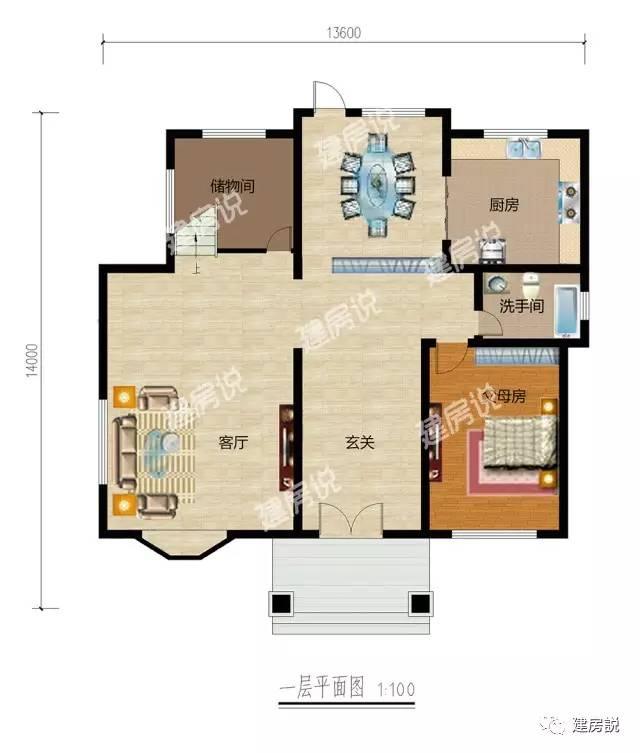 挑空客廳三層農(nóng)村別墅，既經(jīng)濟(jì)又美觀兩不誤