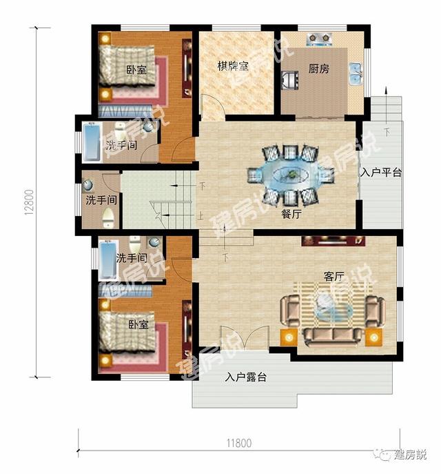 這款三層農(nóng)村別墅漂亮大氣，讓村里鄉(xiāng)親都羨慕的戶型