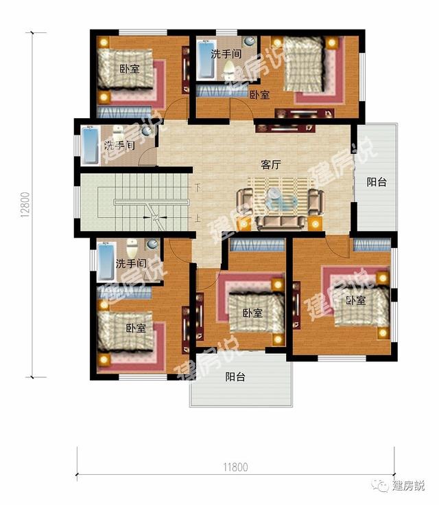 這款三層農(nóng)村別墅漂亮大氣，讓村里鄉(xiāng)親都羨慕的戶型