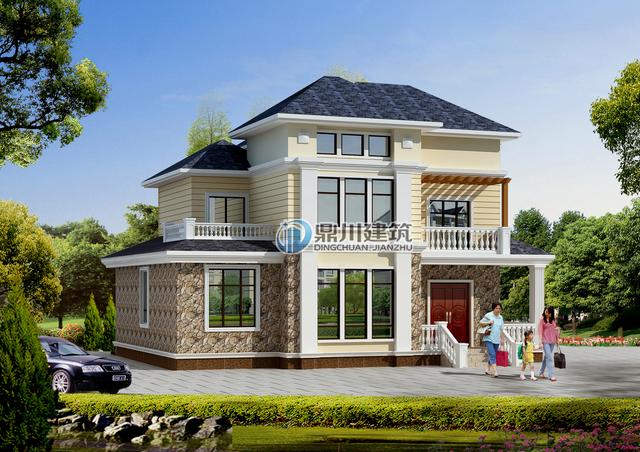 這三層小別墅讓小孩看了都走不動路，里面裝個壁掛爐，歐美范十足