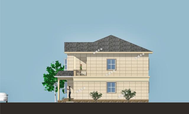 二層簡歐農村鄉間別墅設計，造型優雅，性價比高