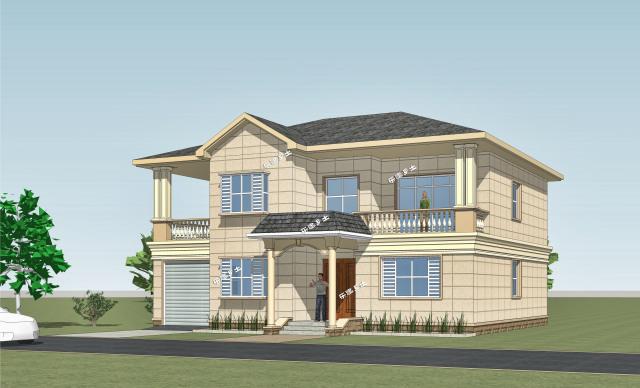 二層簡歐農村鄉間別墅設計，造型優雅，性價比高