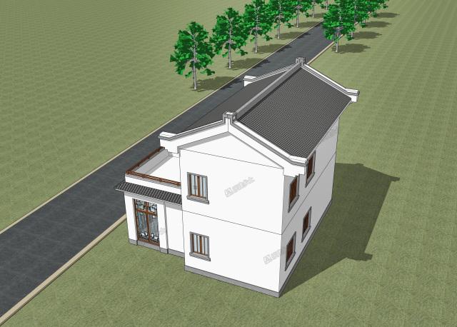 9.7x9米二層中式住宅，小巧不小氣