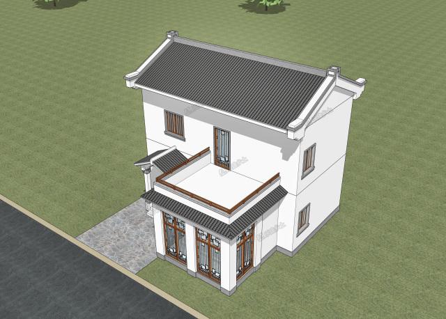 9.7x9米二層中式住宅，小巧不小氣