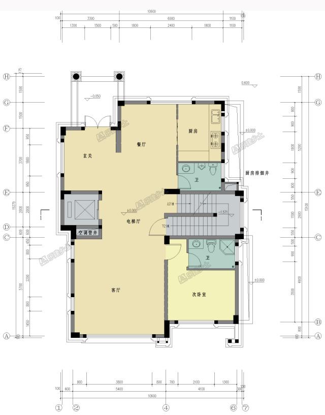 三層帶地下室歐式別墅，采光井設計改善地下室環境