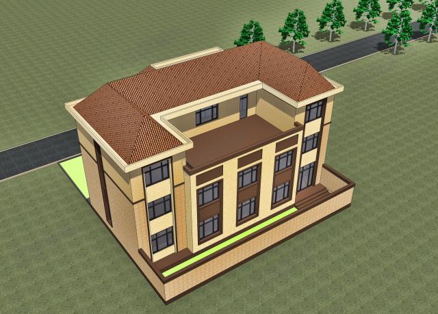 三層歐陸風(fēng)自建房設(shè)計(jì)，辦公+居住，布局設(shè)計(jì)實(shí)用合理