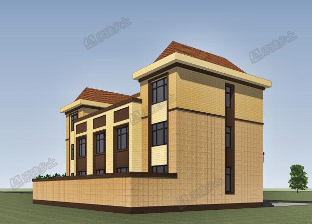 三層歐陸風(fēng)自建房設(shè)計(jì)，辦公+居住，布局設(shè)計(jì)實(shí)用合理