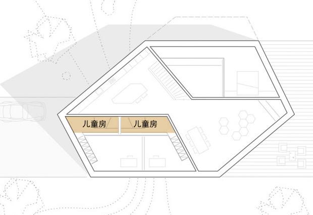 二層帶地下室極簡現代別墅設計，晶體外形獨具氣質