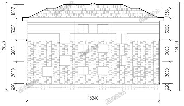 18x11米三層簡歐雙拼別墅，內部完全對稱，外觀整體感強