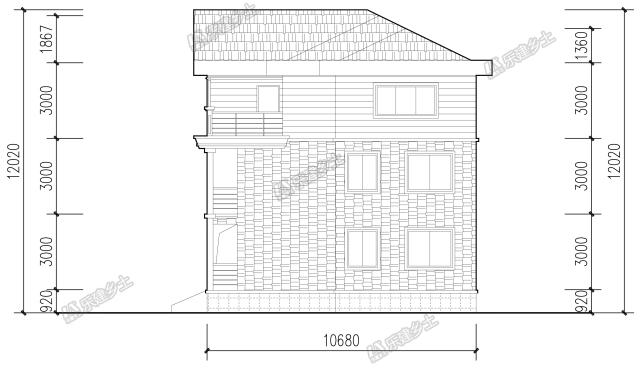18x11米三層簡歐雙拼別墅，內部完全對稱，外觀整體感強