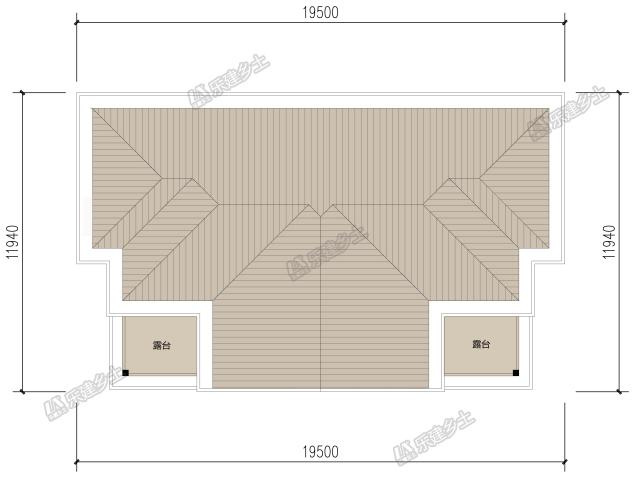 18x11米三層簡歐雙拼別墅，內部完全對稱，外觀整體感強