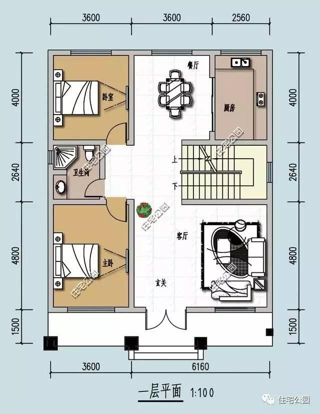 3套農村自建房戶型，外觀要漂亮，顏色單調怎么行！