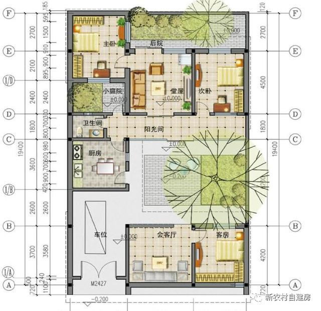 10套北方農村平房設計圖，帶院子，25萬內含造價表